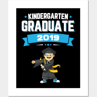 Flossing Kindergarten Graduate Class Of 2019 Boys Posters and Art